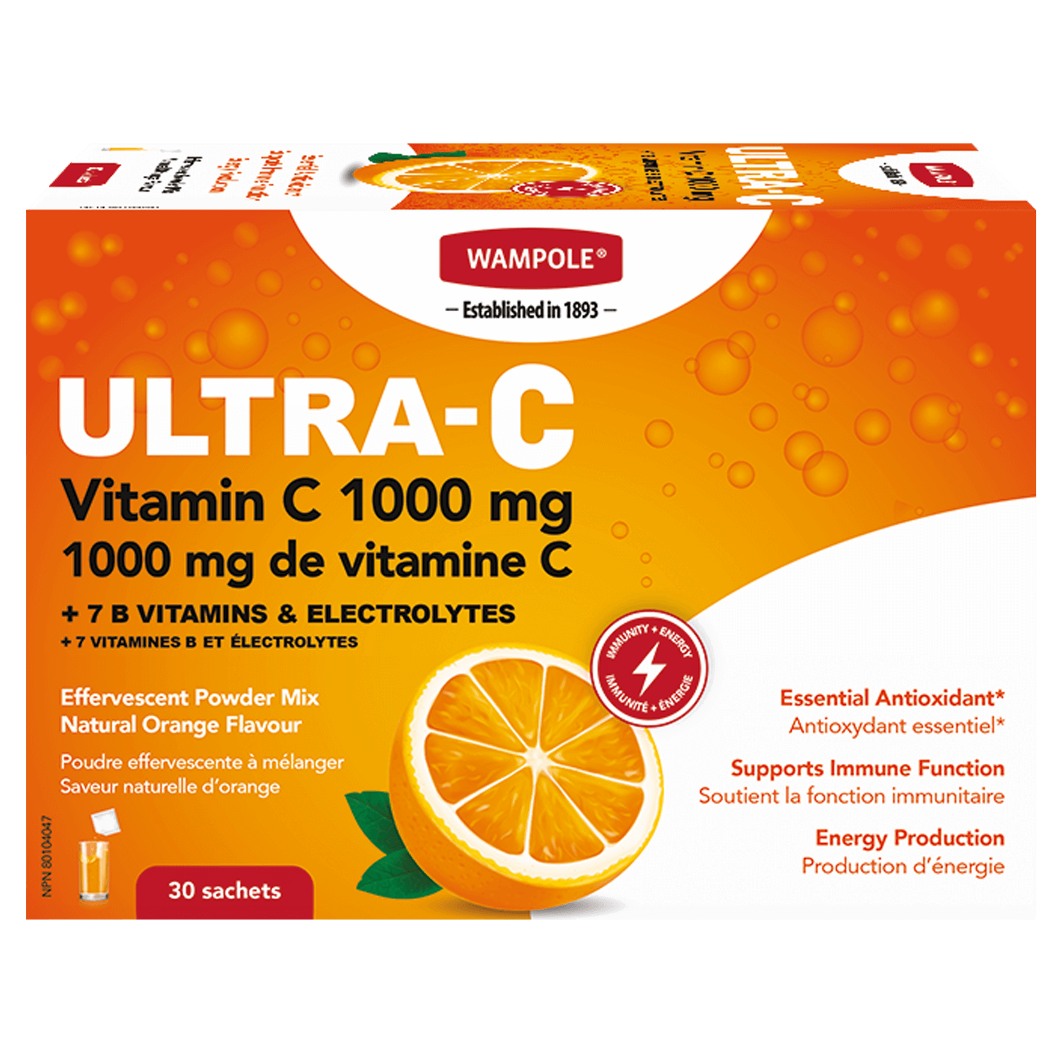 EN SOLDE - ULTRA-C ORANGE 1000MG POUDRE EFFERVESCENTE – Image 2